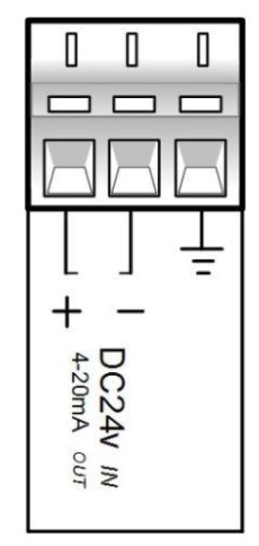 RIL300 level meter power supply connection diagram (4-20mA passive on power supply circuit).